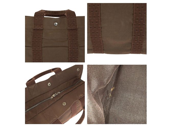 Hermès Borsa Tote Hermes Herline MM Marrone - vista 6