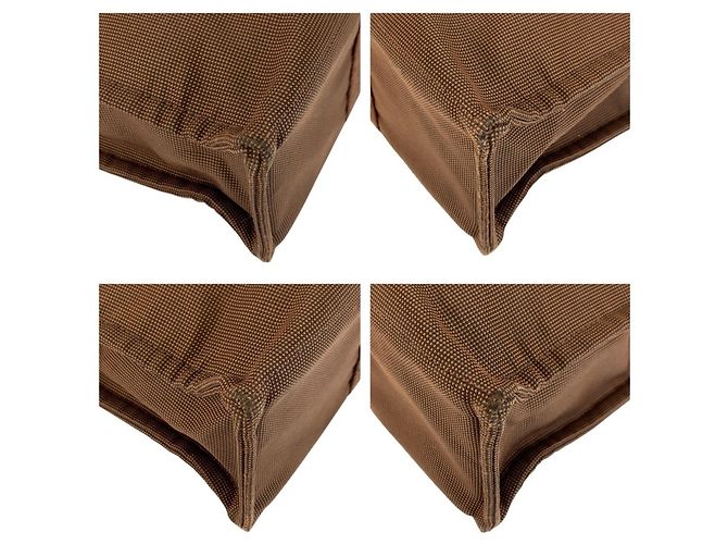 Hermès Borsa Tote Hermes Herline Brown Polyamide Marrone - vista 4
