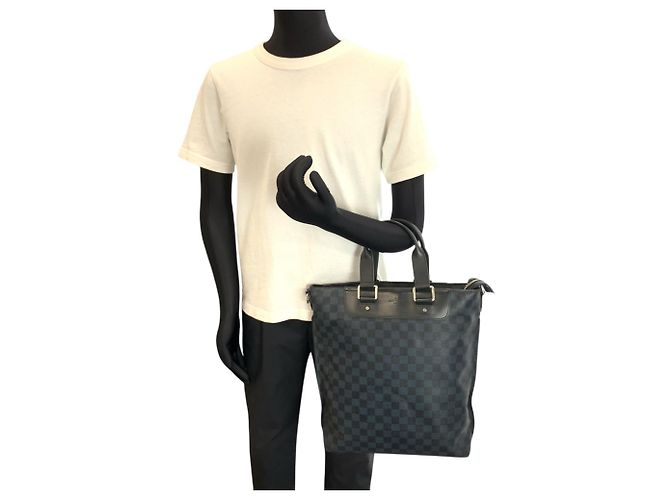 Borsa Tote Louis Vuitton Damier Cobalt Cabas Jour Blu navy - vista 7