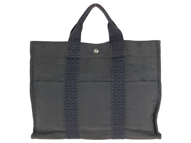 Hermès Hermes Herline MM Tote Bag Grau Braun - Ansicht 2