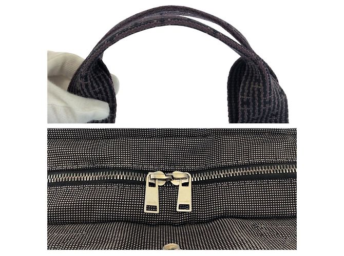 Hermès Hermes Herline MM Tote Bag Grau Braun - Ansicht 5