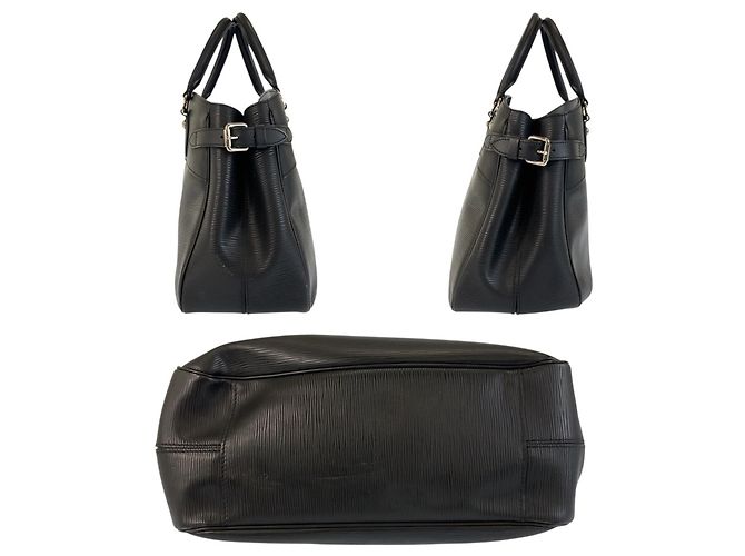 Borsa Louis Vuitton Epi Passy PM Noir Nero - vista 10