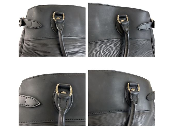 Borsa Louis Vuitton Epi Passy PM Noir Nero - vista 5