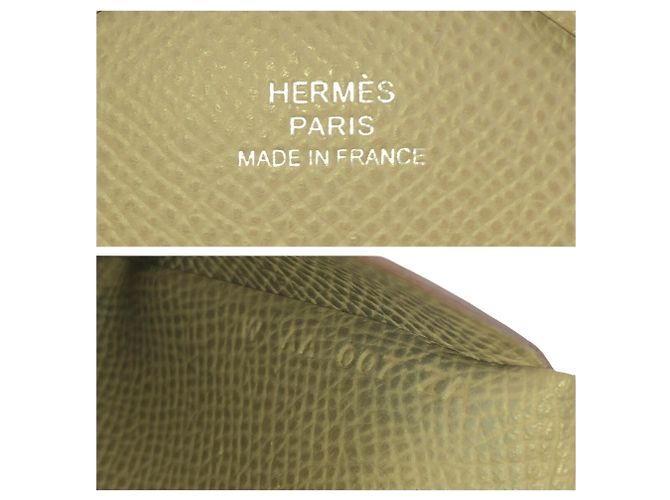 Hermès HERMES Porte-cartes Calvi Duo Gris Taupe - vue 5