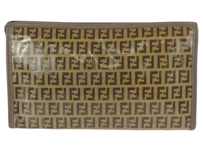 Bolso de mano FENDI de cuero marrón Zucchino Castaño - vista 2