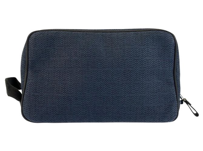 Hermès Pochette borsa HERMES Globe-Trotter MM Nero Blu navy - vista 2