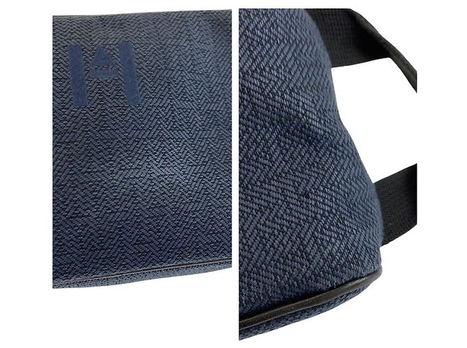 Hermès Pochette borsa HERMES Globe-Trotter MM Nero Blu navy - vista 5