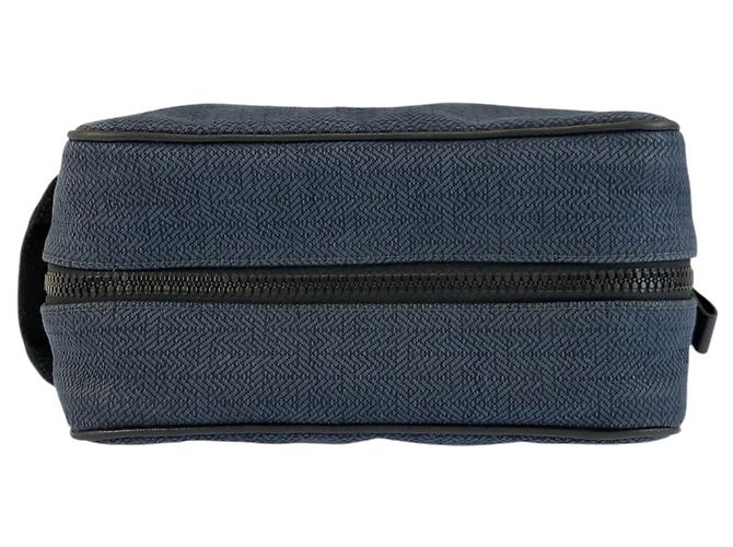 Hermès Pochette borsa HERMES Globe-Trotter MM Nero Blu navy - vista 7