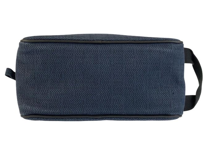 Hermès Pochette borsa HERMES Globe-Trotter MM Nero Blu navy - vista 9