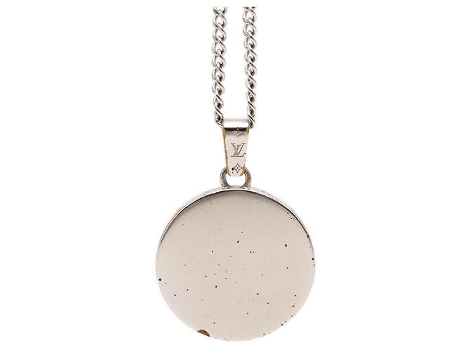 Collana Louis Vuitton Collier LV Award Chain Pendant Necklace Nero Argento - vista 2