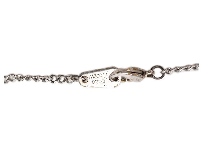 Collana Louis Vuitton Collier LV Award Chain Pendant Necklace Nero Argento - vista 5