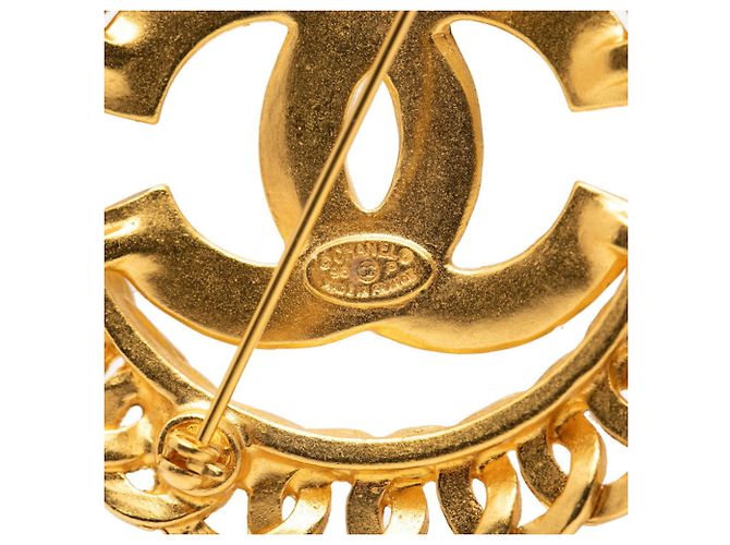 Spilla Chanel Vintage Coco Mark D'oro - vista 3
