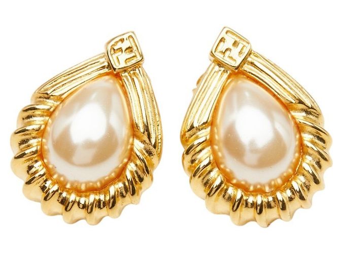 Orecchini a lobo Fendi Vintage Drop Stud D'oro - vista 2