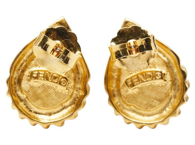 Orecchini a lobo Fendi Vintage Drop Stud D'oro - vista 3
