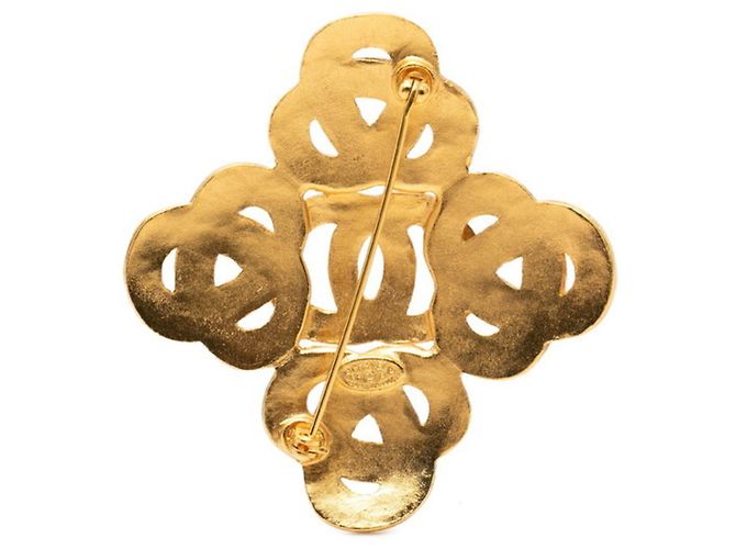 Spilla Chanel Vintage Coco Mark D'oro - vista 2