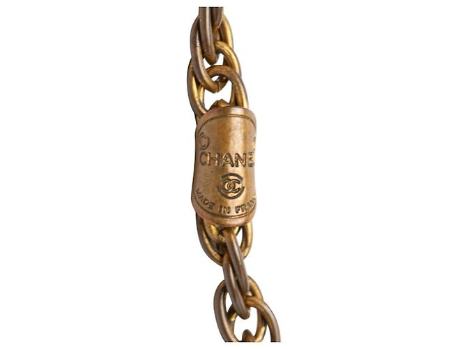 Collana con pendente a catena con motivo moneta Chanel Coco Mark D'oro - vista 6