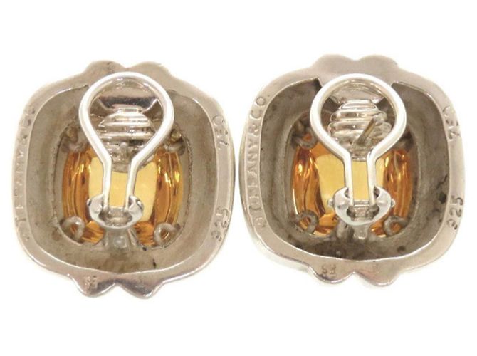 Orecchini a lobo Vintage Citrine Tiffany & Co. Argento Arancione Giallo - vista 3