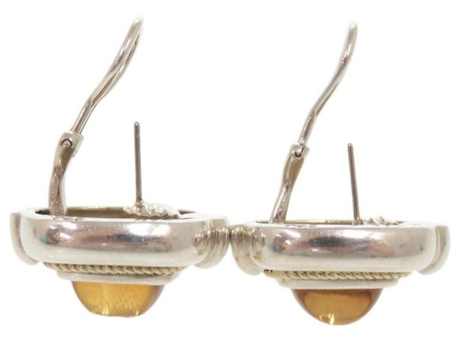 Orecchini a lobo Vintage Citrine Tiffany & Co. Argento Arancione Giallo - vista 4