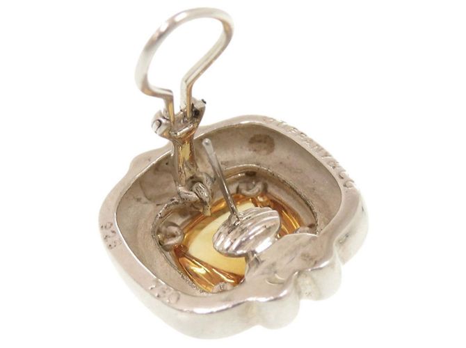 Orecchini a lobo Vintage Citrine Tiffany & Co. Argento Arancione Giallo - vista 6