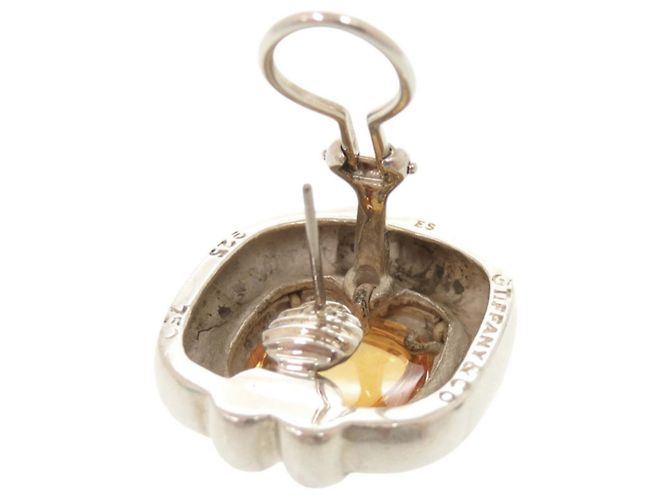 Orecchini a lobo Vintage Citrine Tiffany & Co. Argento Arancione Giallo - vista 7