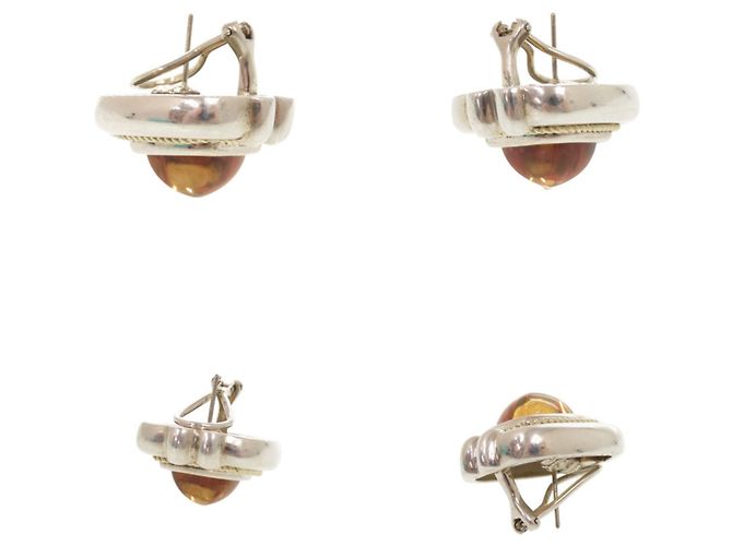 Orecchini a lobo Vintage Citrine Tiffany & Co. Argento Arancione Giallo - vista 9