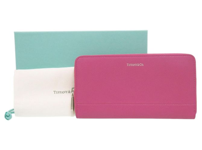 Lila Leder-Kleingeldbeutel von Tiffany & Co. - Ansicht 2