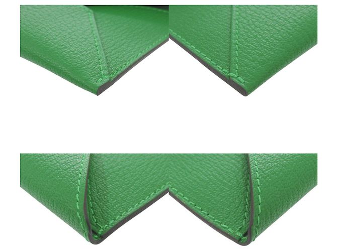 Hermès Tarjetero de piel chevre Mysore verde Hermes - vista 4