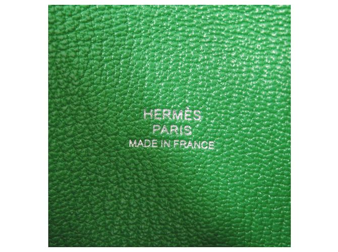 Hermès Tarjetero de piel chevre Mysore verde Hermes - vista 7