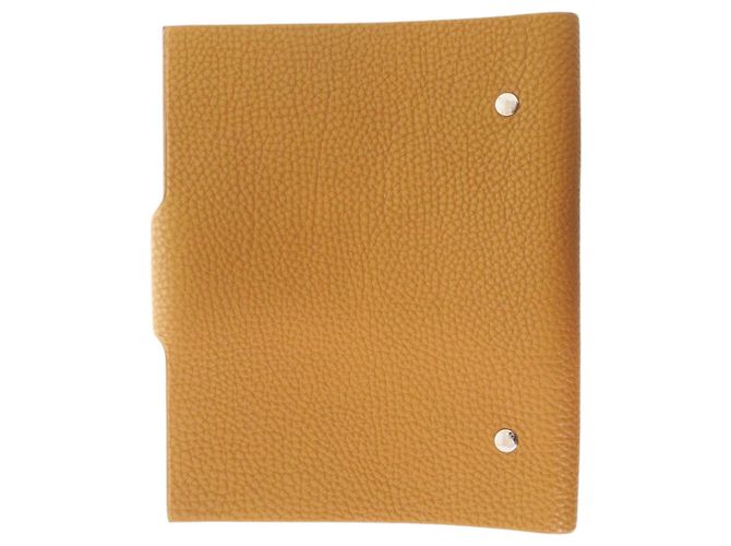 Hermès Funda para libreta de cuero Togo Ulysses MM Hermes Castaño - vista 2