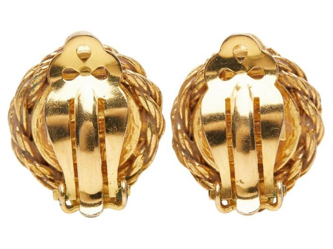 Chanel Clip-Ohrringe schwarz und gold Golden - Ansicht 3