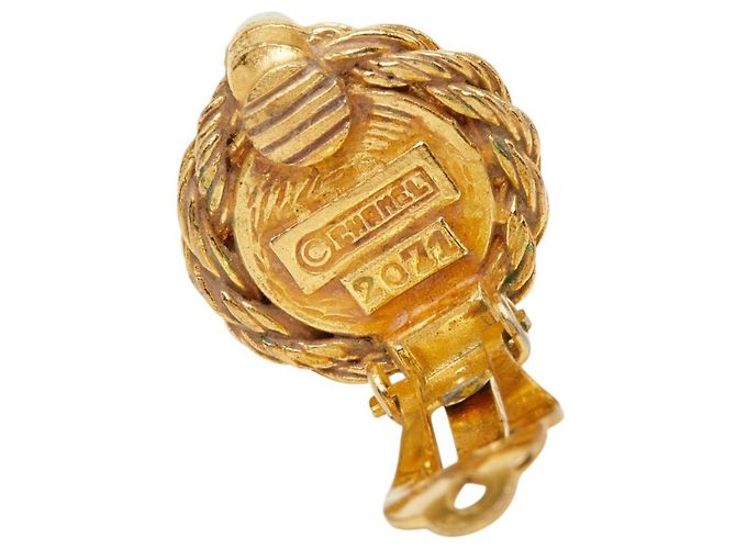 Chanel Clip-Ohrringe schwarz und gold Golden - Ansicht 4