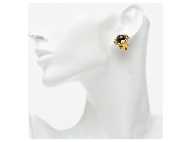 Chanel Clip-Ohrringe schwarz und gold Golden - Ansicht 5