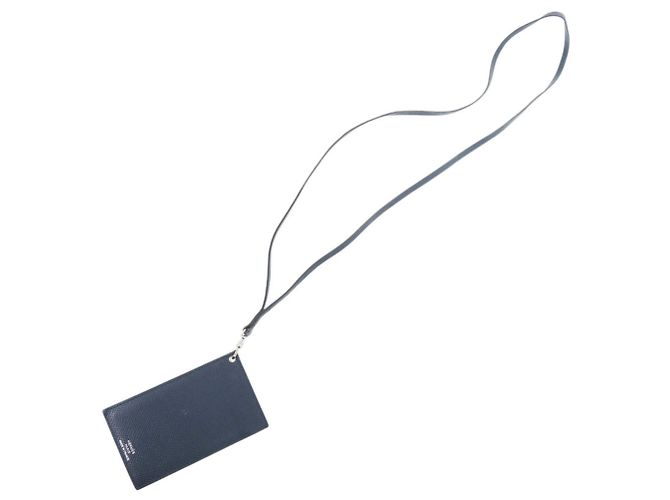 Hermès Hermes Reise-Passhülle aus Leder in Navy Marineblau - Ansicht 4