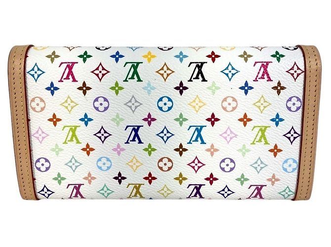 Louis Vuitton Monogram Multicolore Long Wallet White - view 4