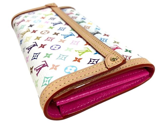 Louis Vuitton Monogram Multicolore Long Wallet White - view 5