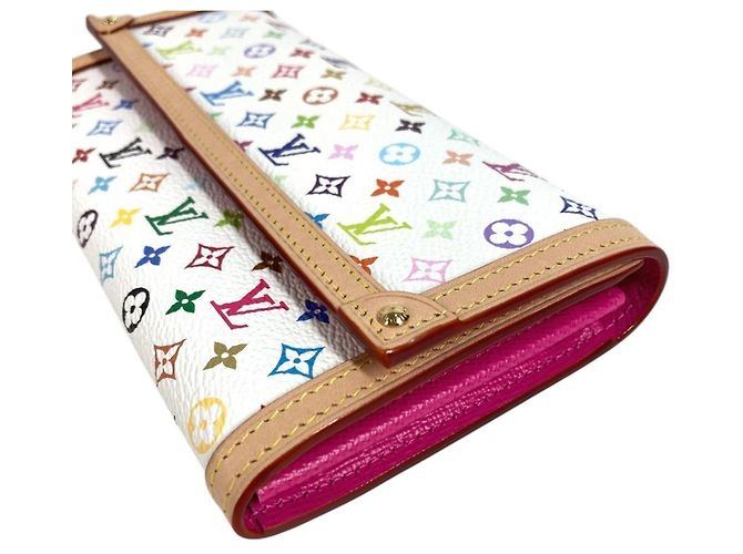 Louis Vuitton Monogram Multicolore Long Wallet White - view 7