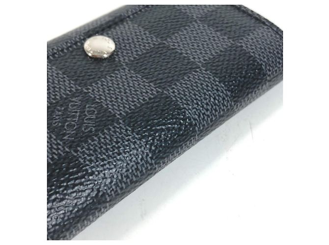 Louis Vuitton Damier Graphite Multicles 6 Key Case Preto - vista 3