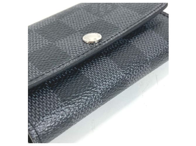 Louis Vuitton Damier Graphite Multicles 6 Key Case Preto - vista 5