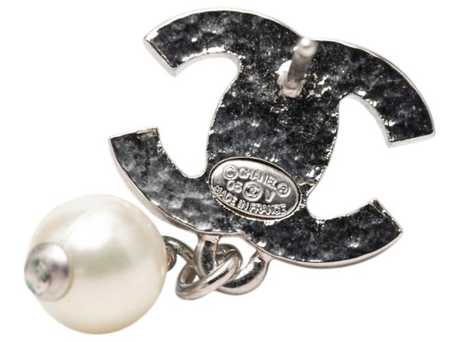 Pendientes Swing Chanel Coco Mark en metal plateado Plata - vista 3