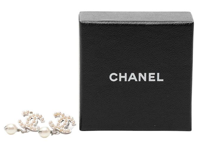 Pendientes Swing Chanel Coco Mark en metal plateado Plata - vista 4