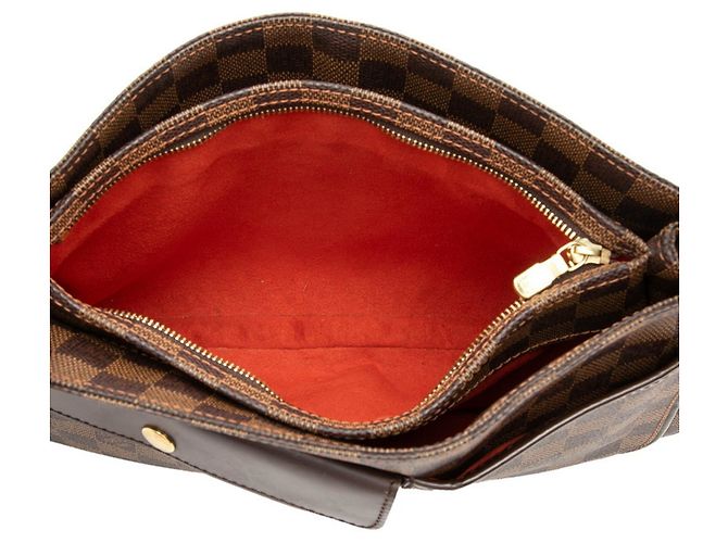 Borsa a tracolla Louis Vuitton Damier Aubagne Marrone - vista 5