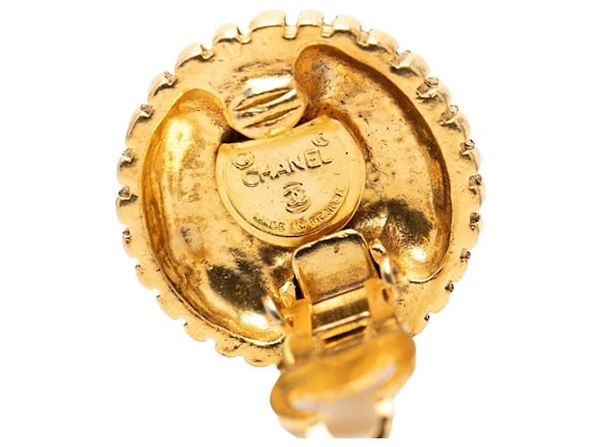 Orecchini a clip rotondi Chanel Coco Mark D'oro - vista 3