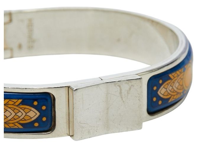 Hermès Bracciale Smalto PM Cloisonné Hermes Argento Giallo Blu navy - vista 3