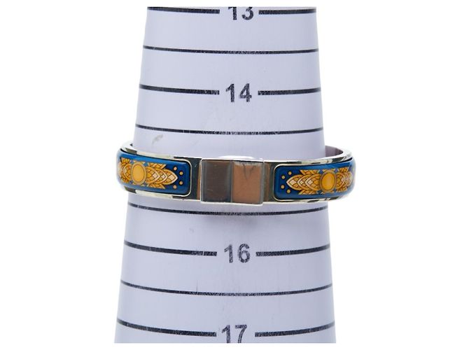 Hermès Bracciale Smalto PM Cloisonné Hermes Argento Giallo Blu navy - vista 5