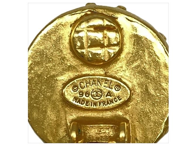 Chanel Coco Mark GP Clip-Ohrringe Schwarz Golden - Ansicht 5