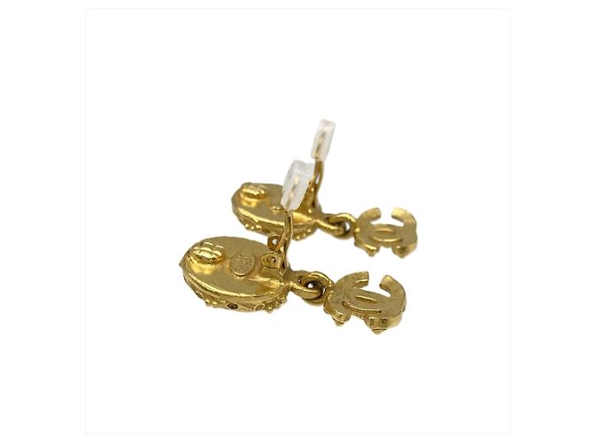 Chanel Coco Mark GP Clip-Ohrringe Schwarz Golden - Ansicht 6