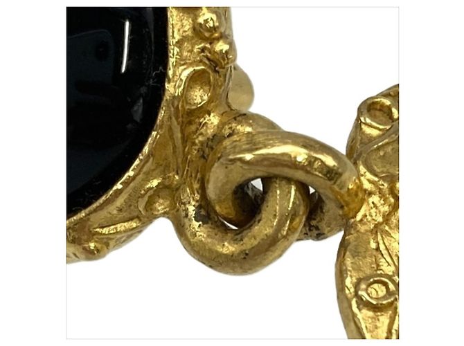 Chanel Coco Mark GP Clip-Ohrringe Schwarz Golden - Ansicht 7