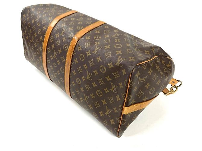 Borsa Boston Louis Vuitton Keepall 55 Bandoulière Marrone - vista 4
