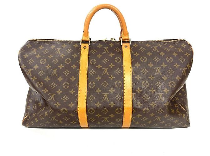 Borsa Boston Louis Vuitton Keepall 55 Marrone - vista 3