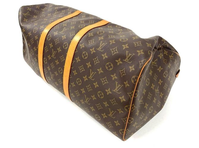 Borsa Boston Louis Vuitton Keepall 55 Marrone - vista 4